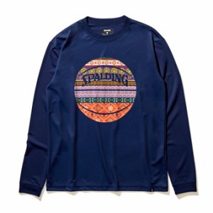  バスケットロング　Tシャツ ウェア   スポルディング Spalding L/S Tee ボヘミアンボール Navy   スト