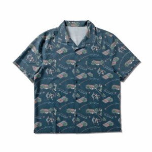  バスケットTシャツ ウェア   アクター AKTR ALOHA SHIRTS NAVY   ストリート 【MEN'S】