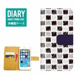 iPhone6s ケース 手帳型 送料無料 チェック 落書き デザイン Check アート Art オシャレ ラフ カラー カラフル シンプル