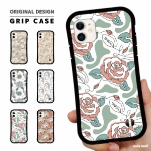 グリップケース スマホケース iPhone14 Pro Max Plus 13mini SE2 SE3 ケース 芸能人 スマホケース 耐衝撃 TPU バラ 薔薇 rose flower 顔 