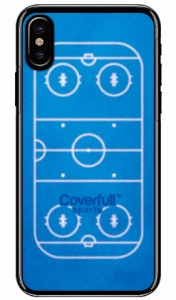 アイスホッケーコート ブルー（クリア） / for iPhone X/XS/Apple Coverfull iphoneX iphoneXS ケース カバー iphone XS カバーアイフォ