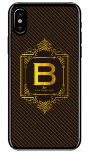 Cf LTD ラグジュアリーイニシャル B ゴールドイエロー （クリア） / for iPhone X/XS/Apple iphoneX iphoneXS ケース カバー iphone XS 