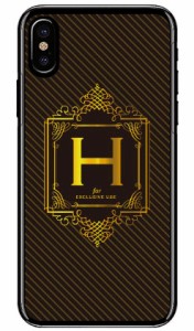 Cf LTD ラグジュアリーイニシャル H ゴールドイエロー （クリア） / for iPhone X/XS/Apple iphoneX iphoneXS ケース カバー iphone XS 