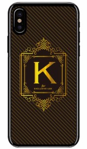 Cf LTD ラグジュアリーイニシャル K ゴールドイエロー （クリア） / for iPhone X/XS/Apple iphoneX iphoneXS ケース カバー iphone XS 