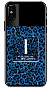 Cf LTD ヒョウ柄 ネイルボトル イニシャル I ブルー （クリア） / for iPhone X/XS/Apple iphoneX iphoneXS ケース カバー iphone XS カ