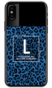 Cf LTD ヒョウ柄 ネイルボトル イニシャル L ブルー （クリア） / for iPhone X/XS/Apple iphoneX iphoneXS ケース カバー iphone XS カ