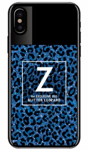 Cf LTD ヒョウ柄 ネイルボトル イニシャル Z ブルー （クリア） / for iPhone X/XS/Apple iphoneX iphoneXS ケース カバー iphone XS カ