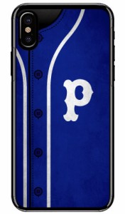 Cf LTD ベースボール イニシャル ブルー P （クリア） / for iPhone X/XS/Apple iphoneX iphoneXS ケース カバー iphone XS カバーアイフ