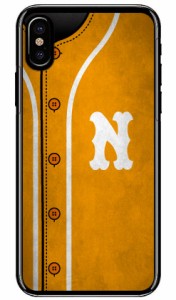 Cf LTD ベースボール イニシャル イエロー N （クリア） / for iPhone X/XS/Apple iphoneX iphoneXS ケース カバー iphone XS カバーアイ