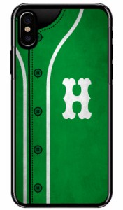 Cf LTD ベースボール イニシャル グリーン H （クリア） / for iPhone X/XS/Apple iphoneX iphoneXS ケース カバー iphone XS カバーアイ