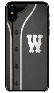 Cf LTD ベースボール イニシャル グレー W （クリア） / for iPhone X/XS/Apple iphoneX iphoneXS ケース カバー iphone XS カバーアイフ