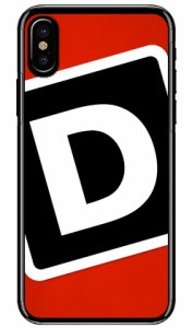 Cf LTD キャンプ イニシャル レッド×ブラック D （クリア） / for iPhone X/XS/Apple iphoneX iphoneXS ケース カバー iphone XS カバー