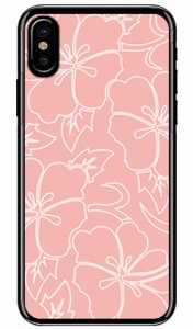 ハイビスカスライン ベージュピンク （クリア） / for iPhone X/XS/Apple SECOND SKIN iphoneX iphoneXS ケース カバー iphone XS カバー