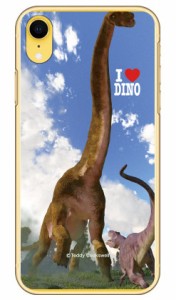 Dinosaur Design 恐竜デザインシリーズ 「ブラキオサウルスとアロサウルス_A」 （クリア） / for iPhone XR/Apple ハードケース iphoneXR