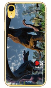 Dinosaur Design 恐竜デザインシリーズ 「ブラキオサウルスとアロサウルス_B」 （クリア） / for iPhone XR/Apple ハードケース iphoneXR
