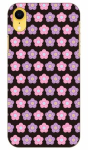 かわいいデイジー柄ピンクと紫 design by ARTWORK / for iPhone XR/Apple Coverfull ケース クリア スマホカバー スマホケース アイフォ