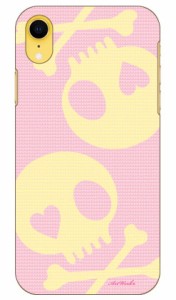 スカル ピンク×イエロー design by ARTWORK / for iPhone XR/Apple Coverfull ケース クリア スマホカバー スマホケース アイフォン カ