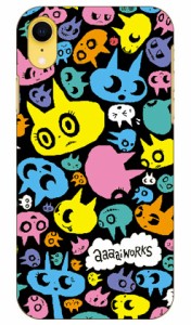 aaaaiWORKS 「ねこちゃん （ネオン）」 / for iPhone XR/Apple SECOND SKIN ケース クリア スマホカバー スマホケース アイフォン カバー