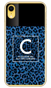 Cf LTD ヒョウ柄 ネイルボトル イニシャル C ブルー （クリア） / for iPhone XR/Apple Coverfull ハードケース iphoneXR ケース iphoneX