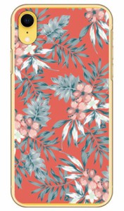 リゾートフラワー サーモンピンク （クリア） / for iPhone XR/Apple SECOND SKIN ハードケース iphoneXR ケース iphoneXR カバー ケース