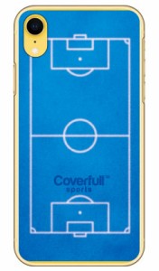 サッカーコート ブルー（クリア） / for iPhone XR/Apple Coverfull ハードケース iphoneXR ケース iphoneXR カバー ケース アイフォーン