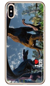 Dinosaur Design 恐竜デザインシリーズ 「ブラキオサウルスとアロサウルス_B」 （クリア） / for iPhone XS Max/Apple ハードケース ipho