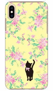 花柄と黄色とピンクリボンのネコ design by ARTWORK / for iPhone XS Max/Apple Coverfull ケース クリア スマホカバー スマホケース ア