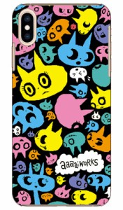 aaaaiWORKS 「ねこちゃん （ネオン）」 / for iPhone XS Max/Apple SECOND SKIN ケース クリア スマホカバー スマホケース アイフォン カ