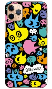 aaaaiWORKS 「ねこちゃん （ネオン）」 / for iPhone 11 Pro Max/Apple SECOND SKIN ケース クリア スマホカバー スマホケース アイフォ