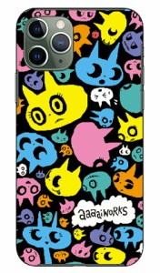 aaaaiWORKS 「ねこちゃん （ネオン）」 / for iPhone 11 Pro/Apple SECOND SKIN ケース クリア スマホカバー スマホケース アイフォン カ