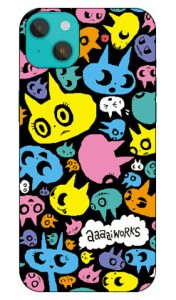 aaaaiWORKS 「ねこちゃん （ネオン）」 iPhone14 Plus(6.7インチ) Apple SECOND SKIN スマホケース ハードケース iphone14 plus 6.7inch 