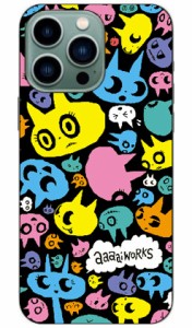 aaaaiWORKS 「ねこちゃん （ネオン）」 iPhone14 Pro Max (6.7インチ) Apple SECOND SKIN スマホケース ハードケース iphone14promax 6.7