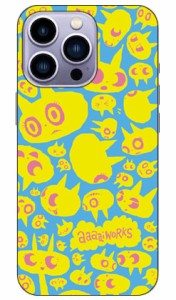 aaaaiWORKS 「ねこちゃん （クレイジー）」 iPhone14 Pro (6.1インチ) Apple SECOND SKIN スマホケース ハードケース iphone14pro 6.1inc