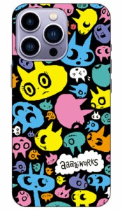 aaaaiWORKS 「ねこちゃん （ネオン）」 iPhone14 Pro (6.1インチ) Apple SECOND SKIN 受注生産 スマホケース ハードケース iphone14pro 6