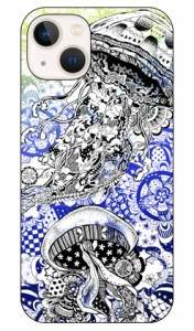 kion 「Jellyfish yellow＆blue」 iPhone14 (6.1インチ) Apple SECOND SKIN 全面 受注生産 スマホケース ハードケース iphone14 6.1inch 