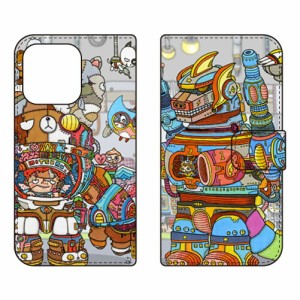 手帳型スマートフォンケース 秘密ロボット研究所 design by 326 / for iPhone 13 Pro Max/Apple SECOND SKIN iphone13promax ケース カバ