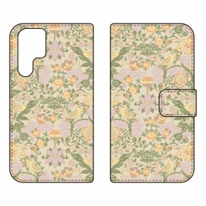 手帳型スマートフォンケース SINDEE 「Mystical Flower （ベージュ）」 / for Galaxy S22 Ultra SCG14 SC-52C au docomo SECOND SKIN scg