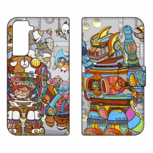 手帳型スマートフォンケース 秘密ロボット研究所 design by 326 / for Galaxy S21 5G SCG09/au SECOND SKIN galaxy s21 5g scg09 sc-51b 