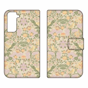 手帳型スマートフォンケース SINDEE 「Mystical Flower （ベージュ）」 / for Galaxy S21 5G SCG09/au SECOND SKIN galaxy s21 5g scg09 