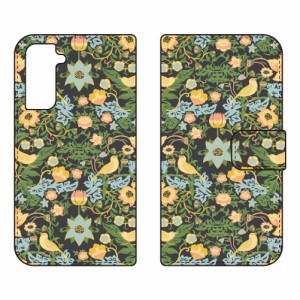 手帳型スマートフォンケース SINDEE 「Mystical Flower （グリーン）」 / for Galaxy S21+ 5G SCG10/au SECOND SKIN scg10 ケース galaxy