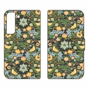 手帳型スマートフォンケース SINDEE 「Mystical Flower （グリーン）」 / for Galaxy S22 SCG13 SC-51C au docomo SECOND SKIN スマホケ