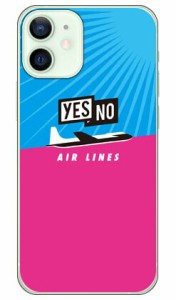 YESNO AIR LINES サックスブルー×ピンク （クリア） / for iPhone 12 mini/Apple YESNO スマホケース ハードケース アップル iphone12 m