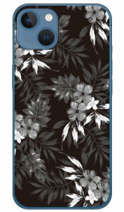 リゾートフラワー ブラック （クリア） / for iPhone 13 mini Apple SECOND SKIN スマホケース ハードケース アップル iphone13 mini ケ