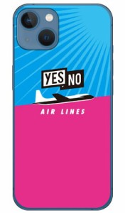 YESNO AIR LINES サックスブルー×ピンク （クリア） / for iPhone 13 mini Apple YESNO スマホケース ハードケース アップル iphone13 m