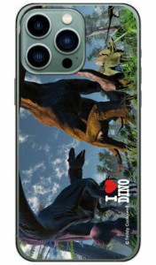 Dinosaur Design 恐竜デザインシリーズ 「ブラキオサウルスとアロサウルス_B」 （クリア） / for iPhone 14 Pro Max Apple iphone14proma