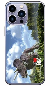 Dinosaur Design 恐竜デザインシリーズ 「トリケラトプス」 （クリア） / for iPhone 14 Pro Apple iphone14pro ケース iphone14pro カバ