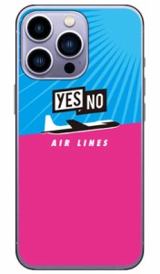 YESNO AIR LINES サックスブルー×ピンク （クリア） iPhone14 Pro (6.1インチ) Apple YESNO スマホケース ハードケース iphone14pro 6.1