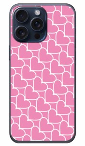 ハートストライプ ピンク×ホワイト （クリア） / for iPhone 15 Pro Max ケース iphone15 本体 保護 iphone ケース iphone15 ハードケー