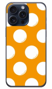 ドットフライ オレンジ×ホワイト （クリア） / for iPhone 15 Pro Max ケース iphone15 本体 保護 iphone ケース iphone15 ハードケース