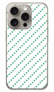 ドットストライプ ホワイト×グリーン （クリア） / for iPhone 15 Pro ケース iphone15 本体 保護 iphone ケース iphone15 ハードケース